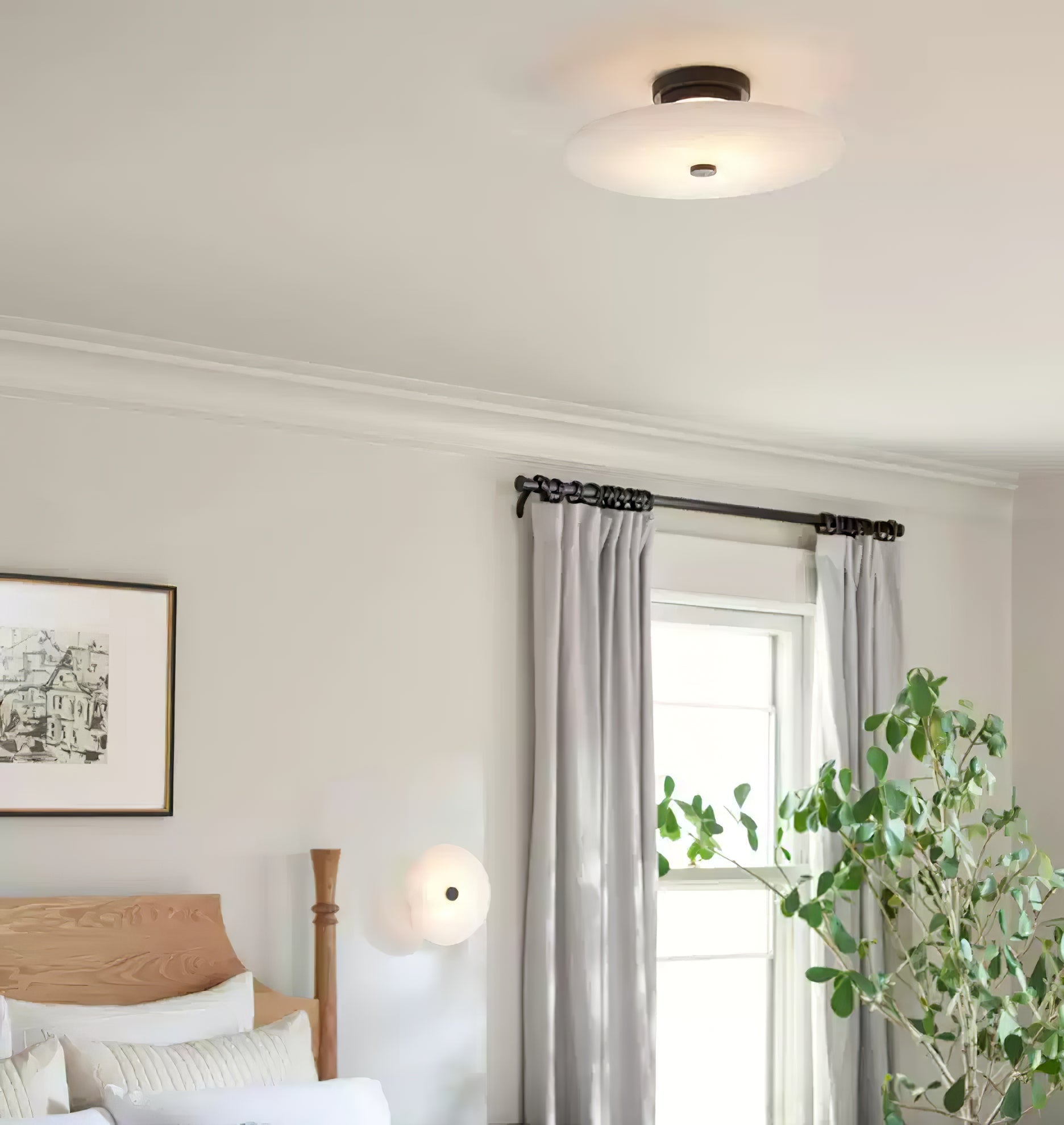Clio Alabaster Ceiling Light