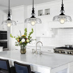 Anthea Retro Brass Glass Flower Pendant Light