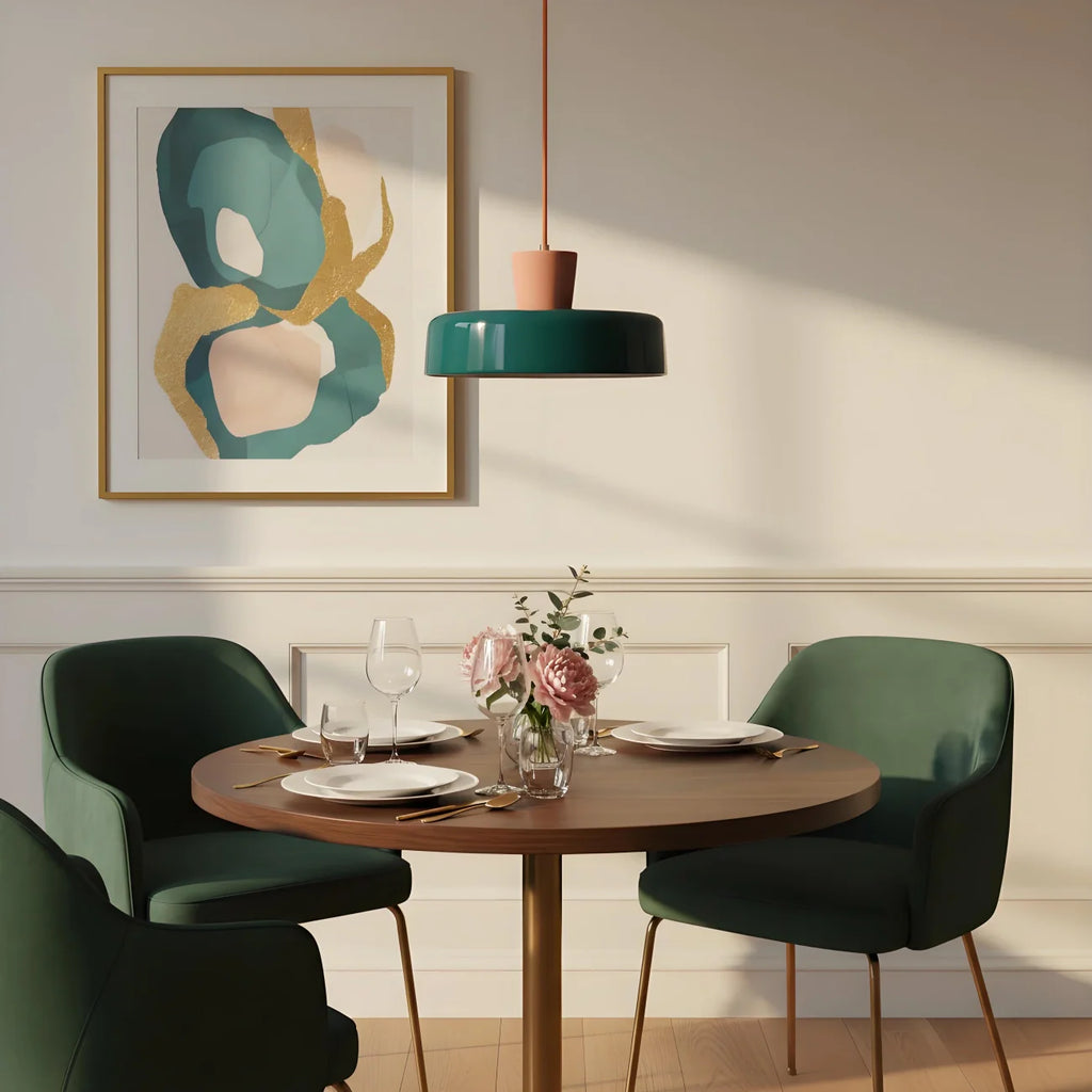 Arlo Retro Peacock Blue Iron Pendant Light