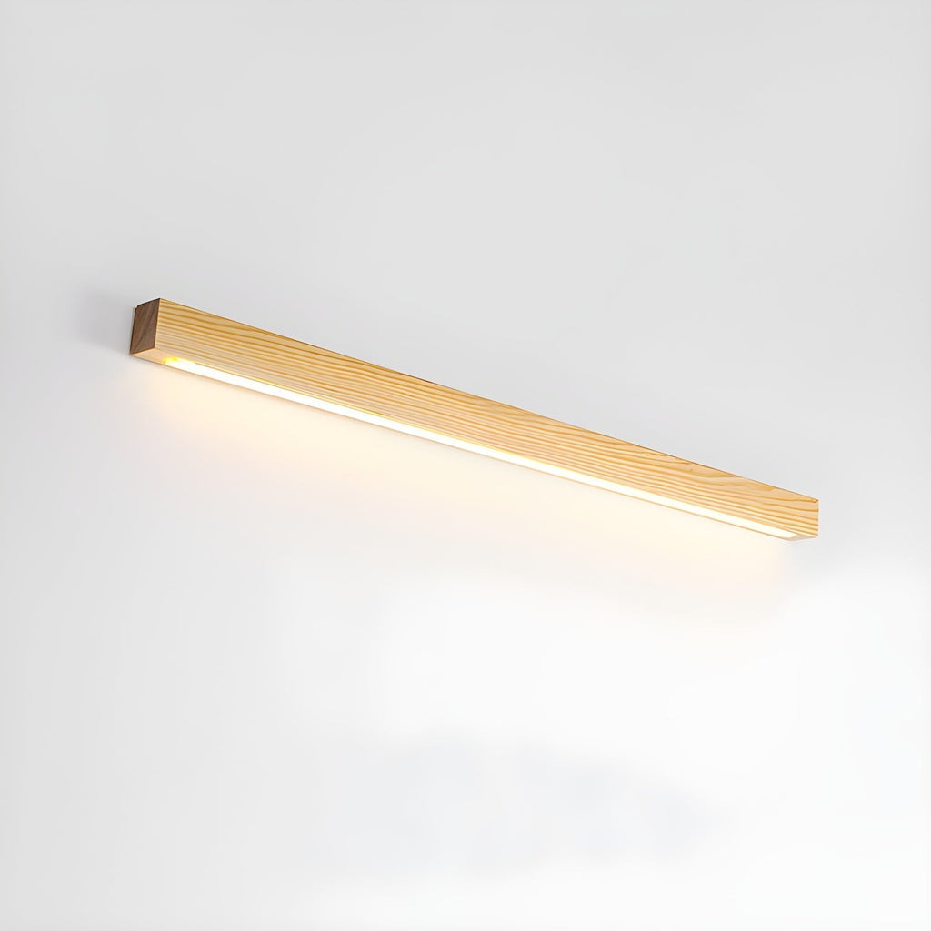 Linear Wood and LED Wall Sconce Minimalist Design
