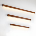 Linear Wood and LED Wall Sconce Minimalist Design