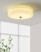 Art Deco Vintage Round Glass Ceiling Light 1-Light