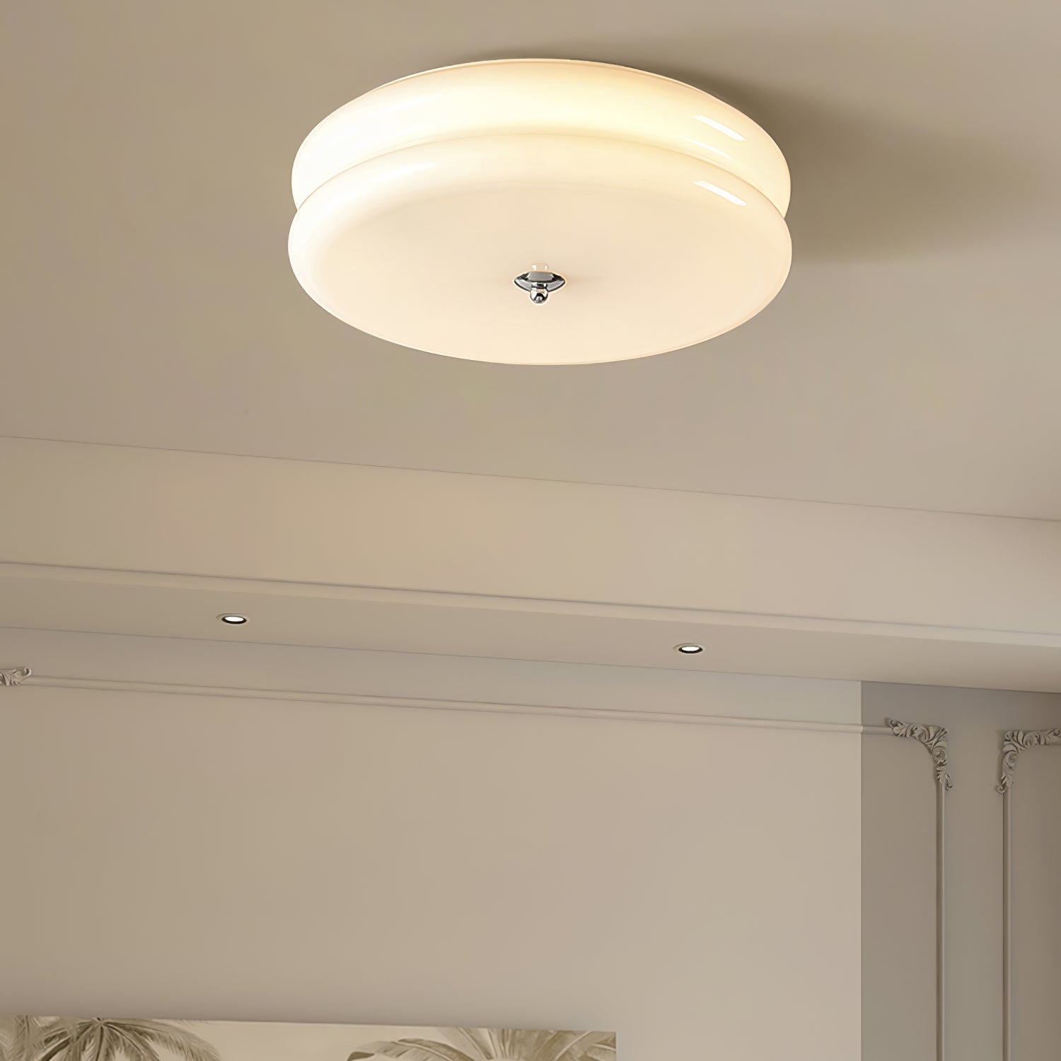 Art Deco Vintage Glass Ceiling Light