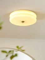 Art Deco Vintage Round Glass Ceiling Light 1-Light