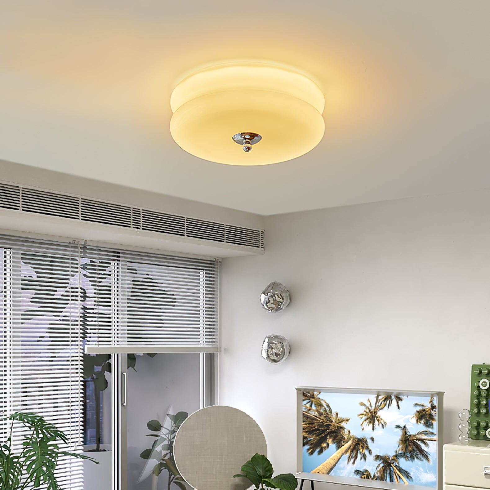 Art Deco Vintage Glass Ceiling Light