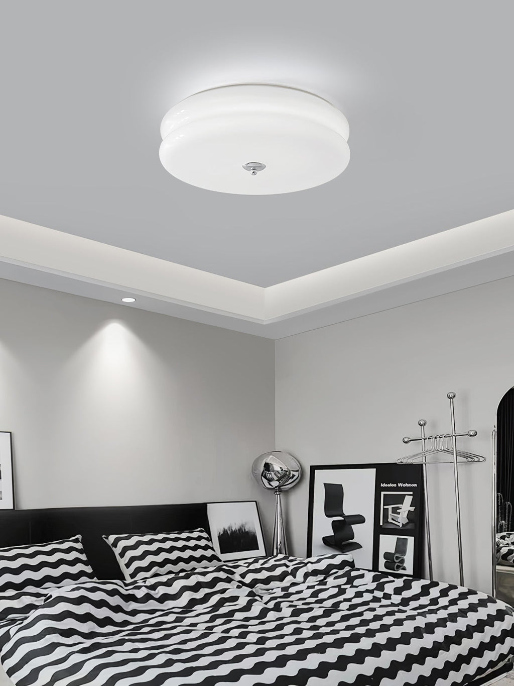 Art Deco Vintage Glass Ceiling Light