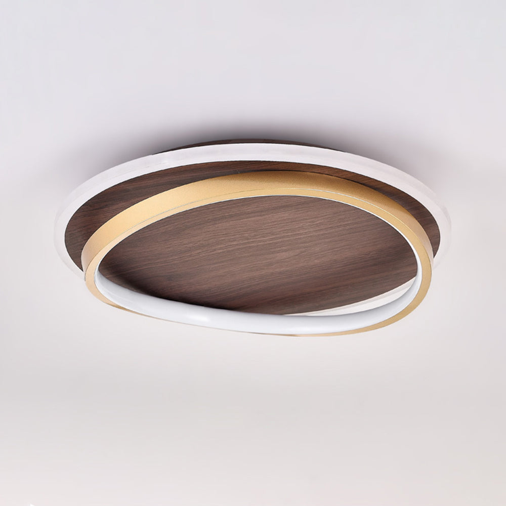 Arisha Modern Round Dimmable Ceiling Light Gold Metal Bedroom