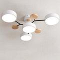 Arisha Geometric Flush Mount Ceiling Light Acrylic/Wood Living Room