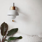 Nordic Wood & Metal Globe Wall Sconce LED 1-light