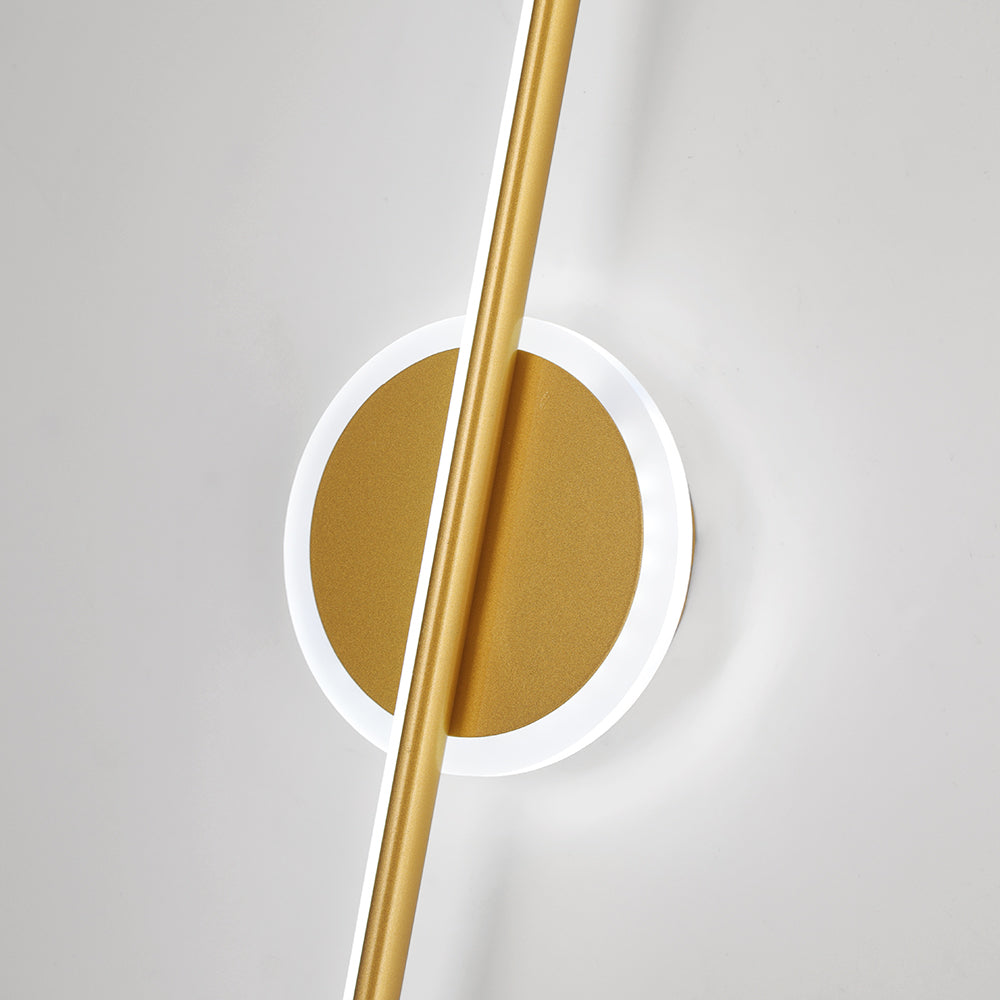 Vesso Modern Round/Square Wall Sconce Black/Gold. Bathroom