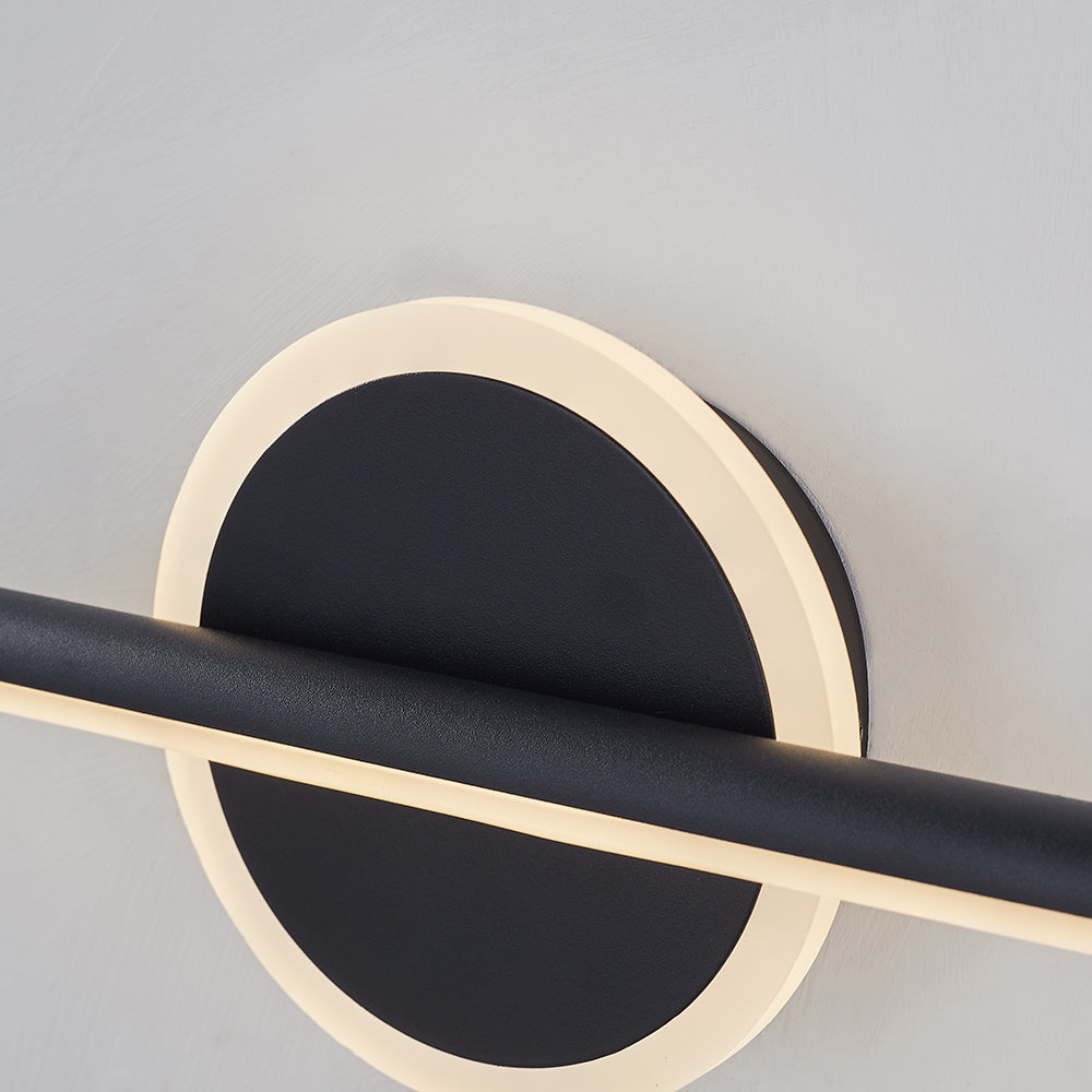 Vesso Modern Round/Square Wall Sconce Black/Gold. Bathroom