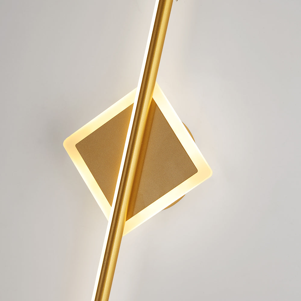Vesso Modern Round/Square Wall Sconce Black/Gold. Bathroom
