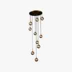 Valentina Modern Spiral Ball Glass Staircase Chandelier