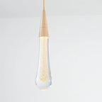 Kristy Pendant Light Drop Shape Gold Bedroom Crystal/Metal 1/3/5-bulb