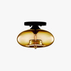 Valentina Industrial Art Deco Globe Flush Mount Ceiling Light Living Room