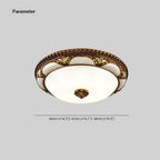 Epoch Floral Retro Antique Brass Flush Mount Ceiling Light