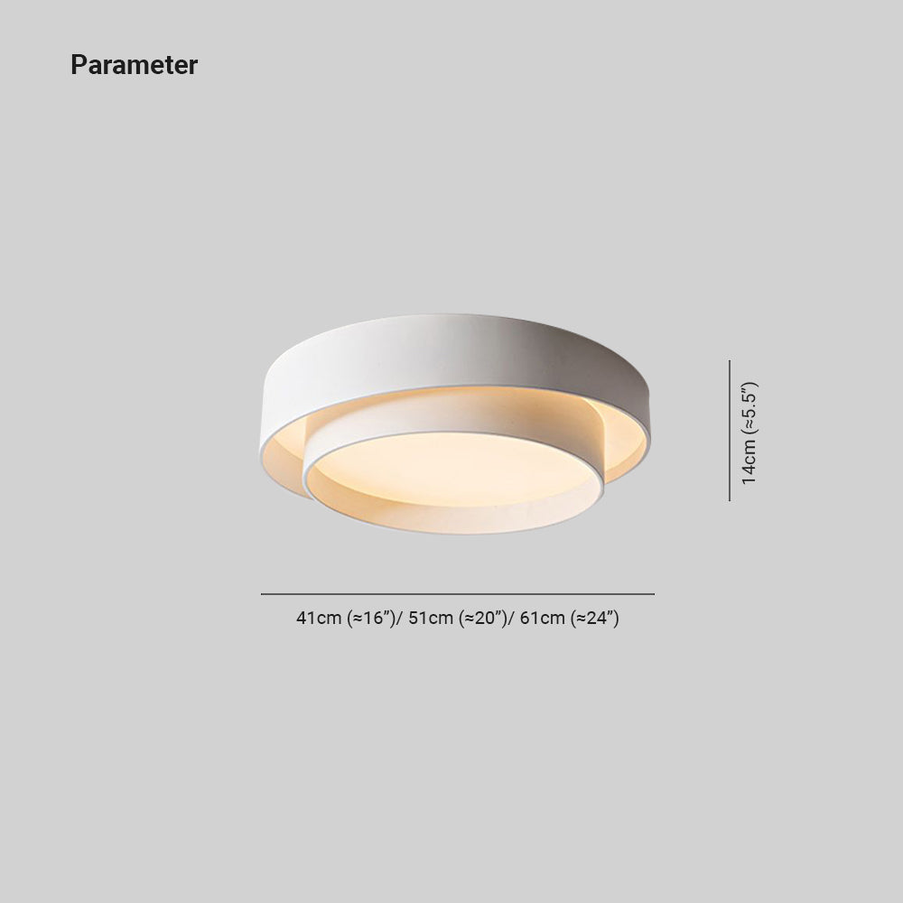 Arux Nordic Art Deco Round Surface Mount Ceiling Light