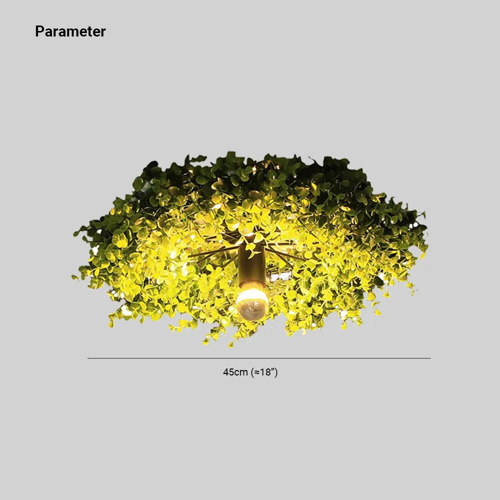 Ritta Nest Plant LED Ceiling Light Green Bedroom/Living Room