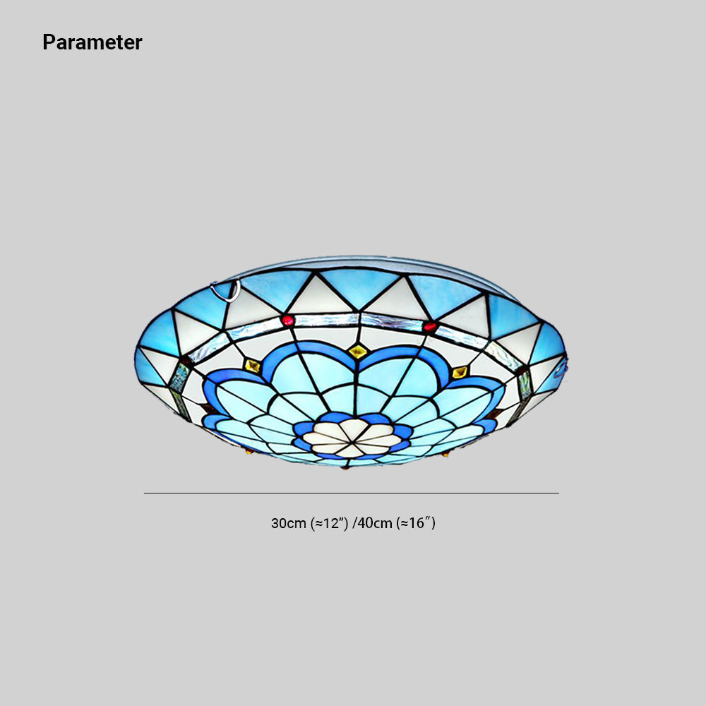 Quana Modern Hemicycle Ceiling Light. Glass. Colored. Living Room