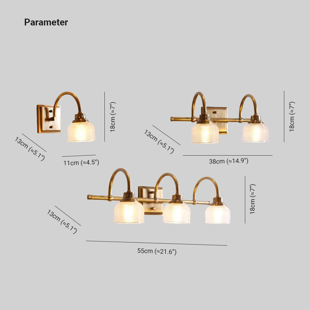 Arisha Prismatic Glass Vanity Wall Lamp