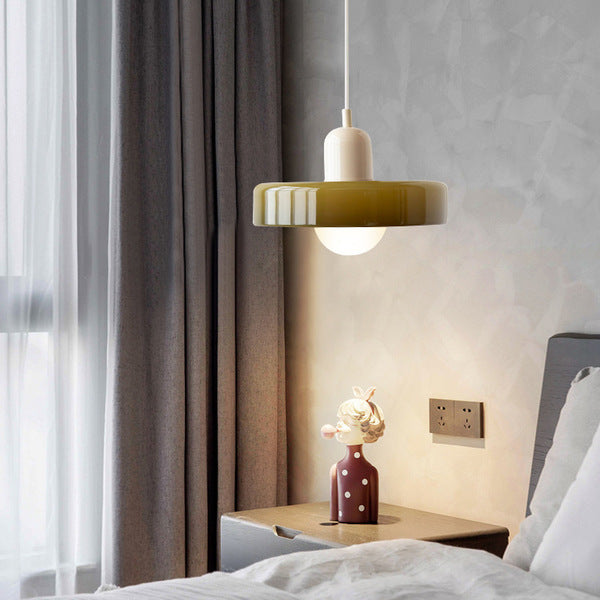 Bauhaus Colored Glass Pendant Light