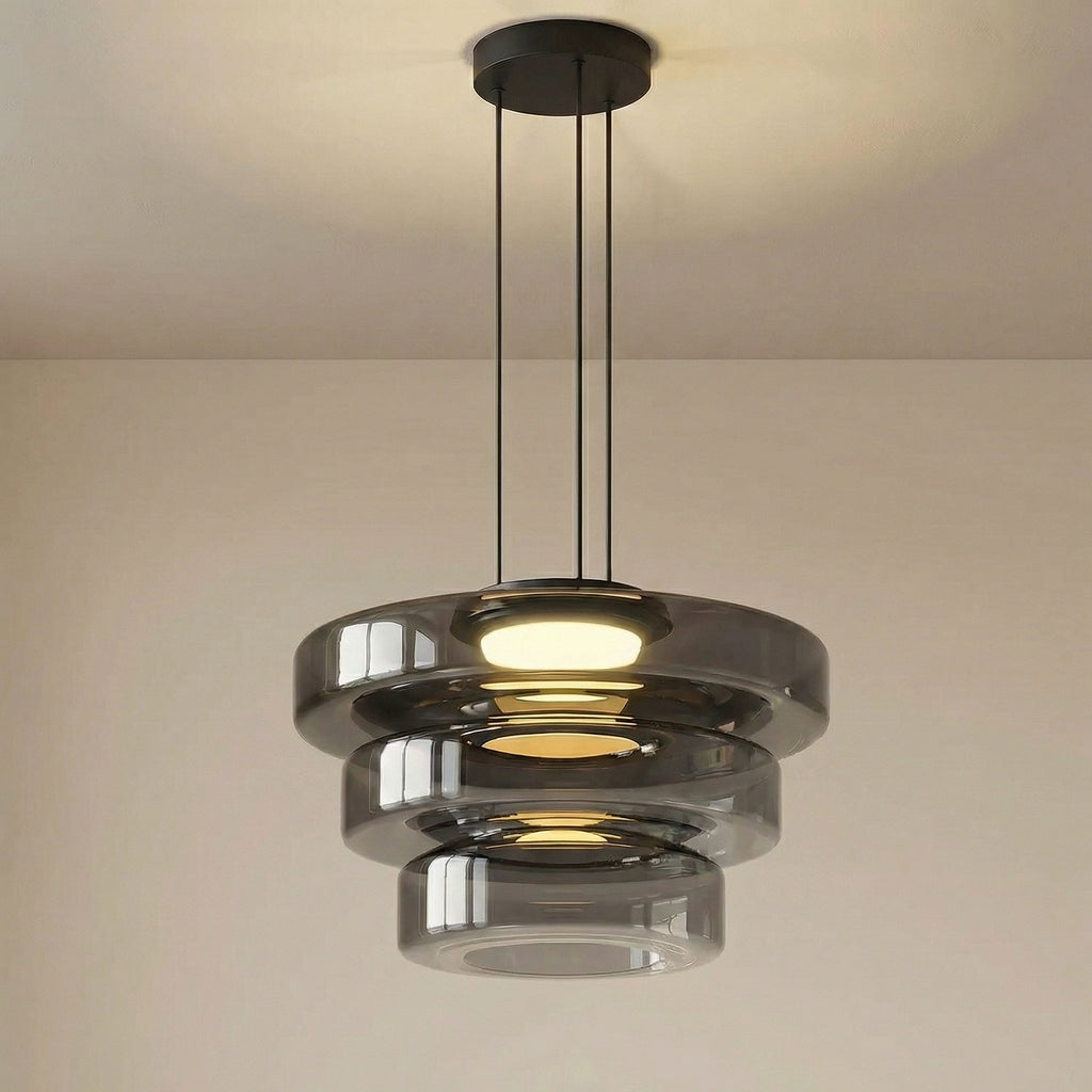 Danish Glass Bauhaus Pendant Light