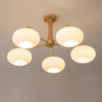 Candy Brass Wooden Glass Persimmon Chandelier