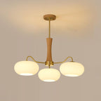Candy Brass Wooden Glass Persimmon Chandelier