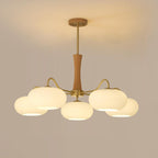 Candy Brass Wooden Glass Persimmon Chandelier