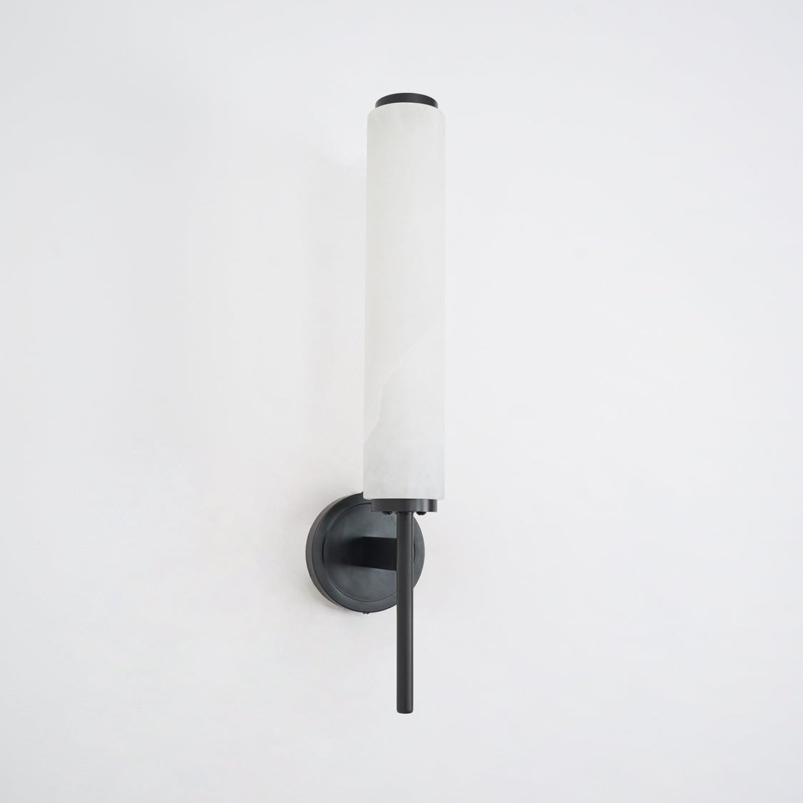 Iron Art Deco Alabaster Wall Lamp