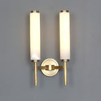 Iron Art Deco Alabaster Wall Lamp