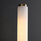 Iron Art Deco Alabaster Wall Lamp