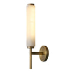 Iron Art Deco Alabaster Wall Lamp