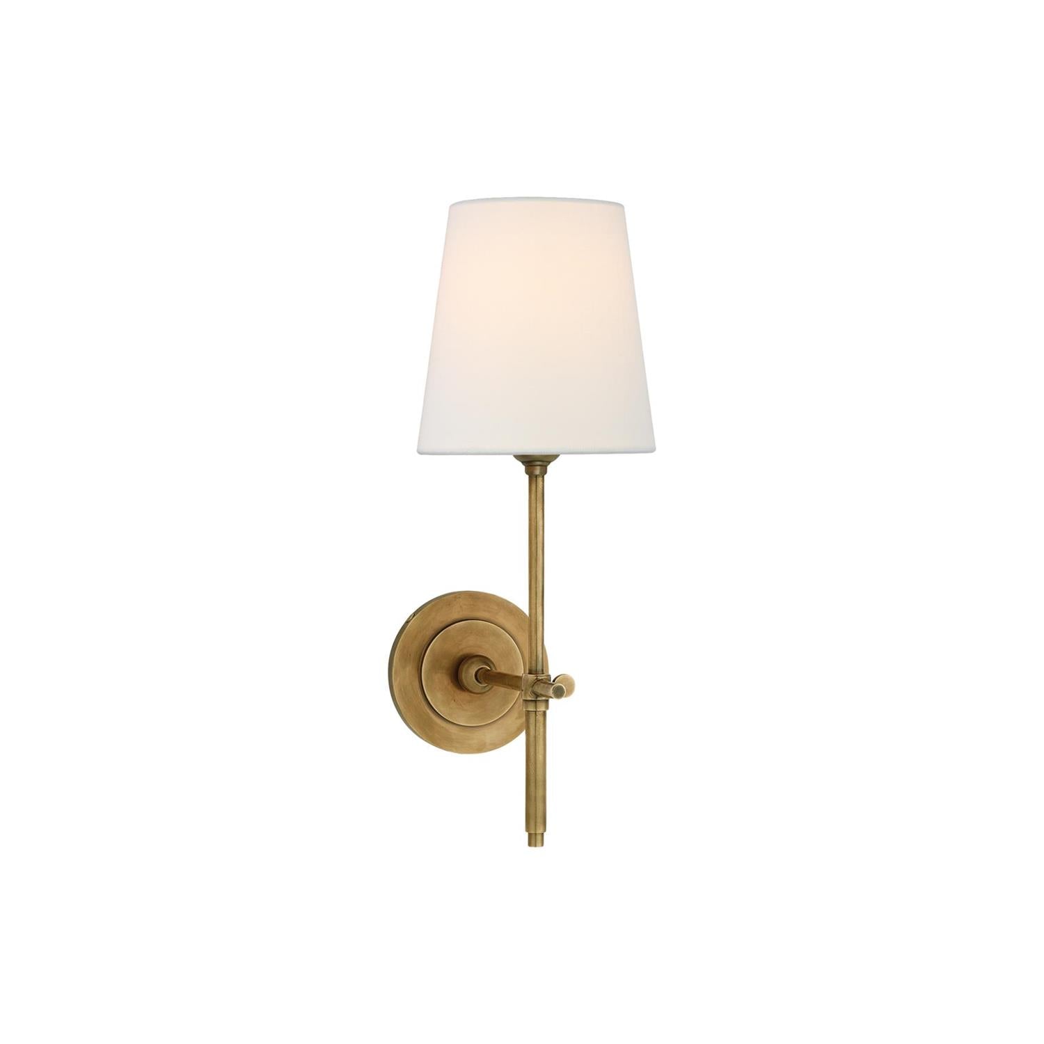 Theodore Wall Sconce in Brass and Fabric