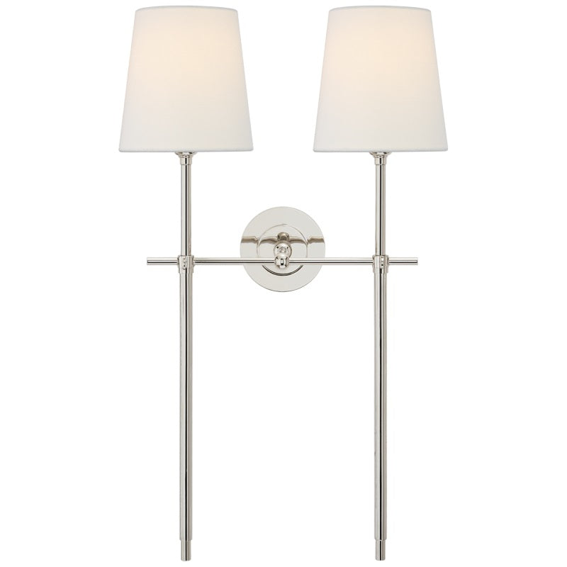 Theodore Wall Sconce in Brass and Fabric