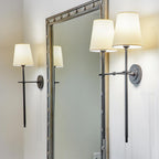 Theodore Wall Sconce in Brass and Fabric