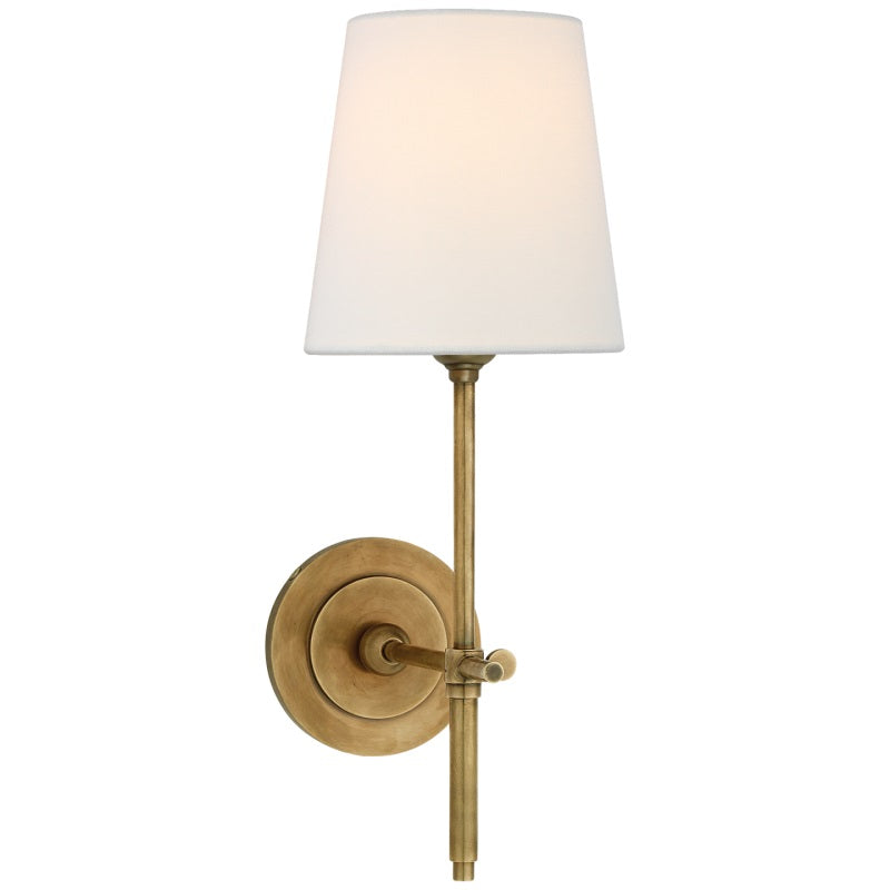 Theodore Wall Sconce in Brass and Fabric