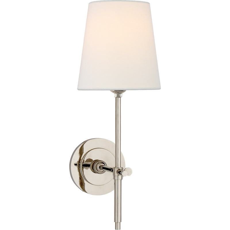 Theodore Wall Sconce in Brass and Fabric