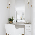 Theodore Wall Sconce in Brass and Fabric
