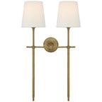 Theodore Wall Sconce in Brass and Fabric