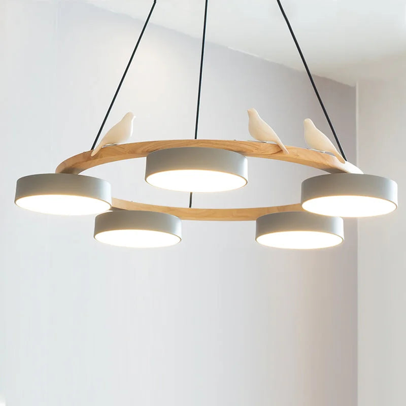 Cadmus Macarons Bird Woon Round Chandelier