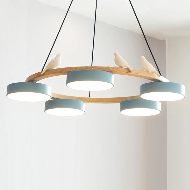 Cadmus Macarons Bird Woon Round Chandelier