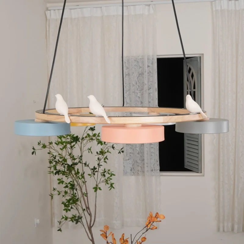 Cadmus Macarons Bird Woon Round Chandelier