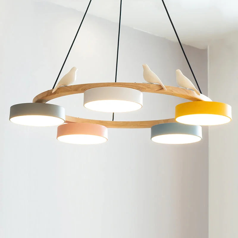 Cadmus Macarons Bird Woon Round Chandelier