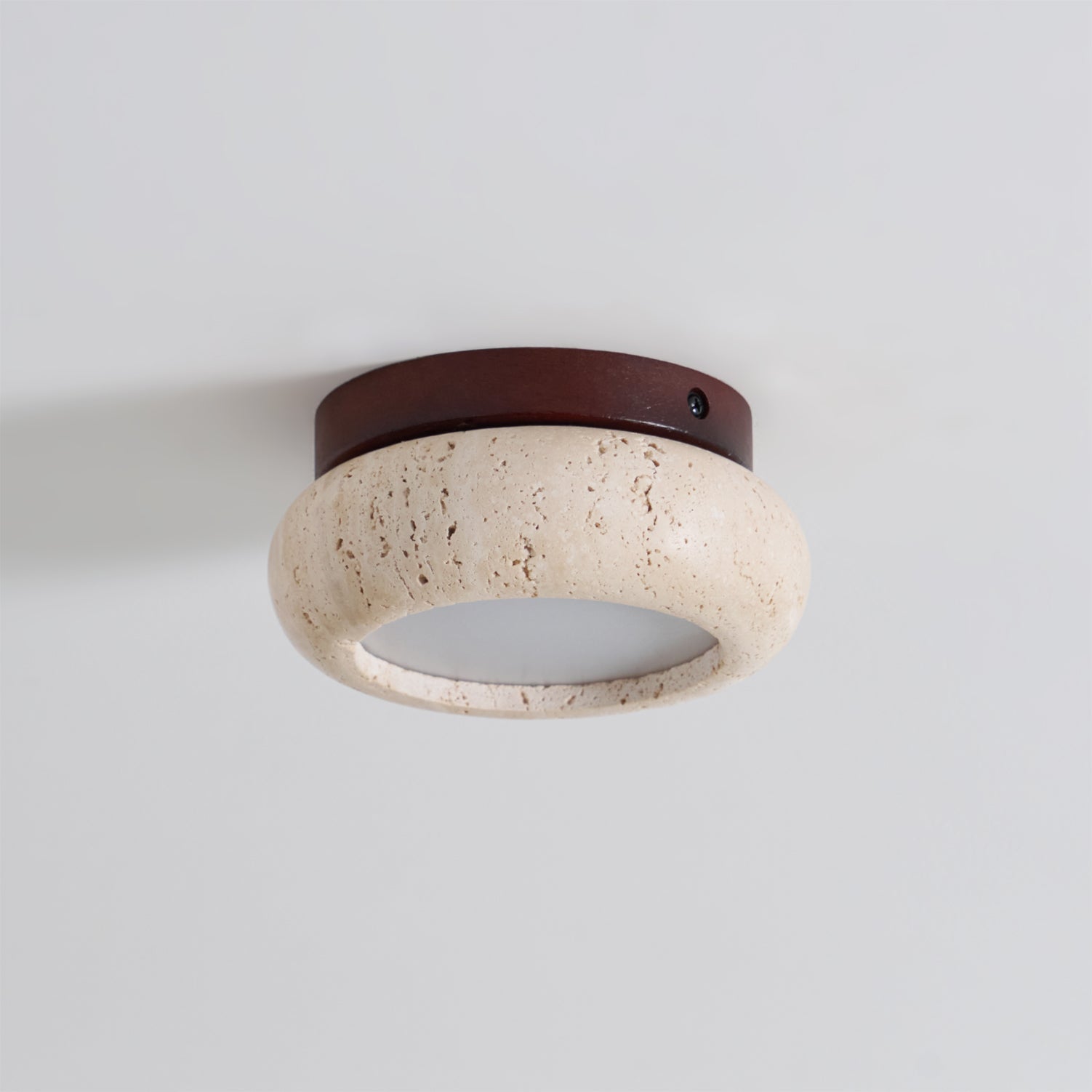 Astra Mini Donut Ceiling Light in Travertine