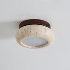 Astra Mini Donut Ceiling Light in Travertine