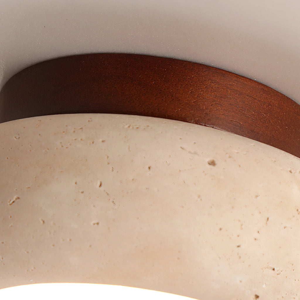 Astra Mini Donut Ceiling Light in Travertine