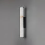 Arcus Wall Lamp Elegant Minimalist Modern Style in Brass and Alabaster