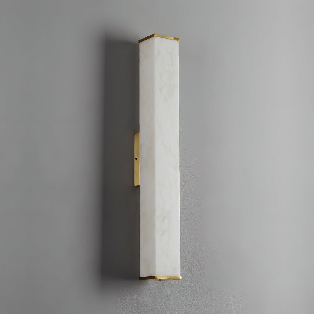 Arcus Wall Lamp Elegant Minimalist Modern Style in Brass and Alabaster