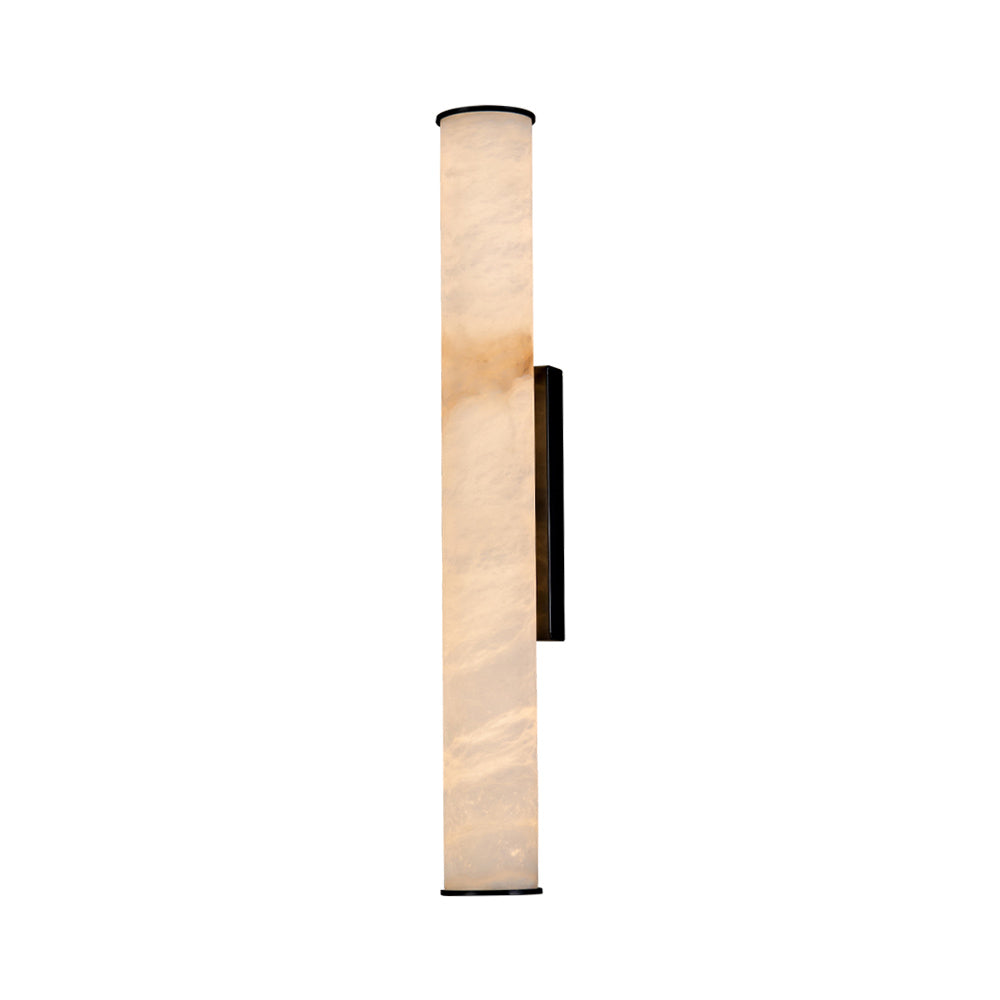 Arcus Wall Lamp Elegant Minimalist Modern Style in Brass and Alabaster